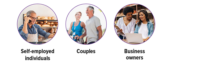 People who may benefit from life insurance in retirement are Self-employed individuals, couples, and business owners.