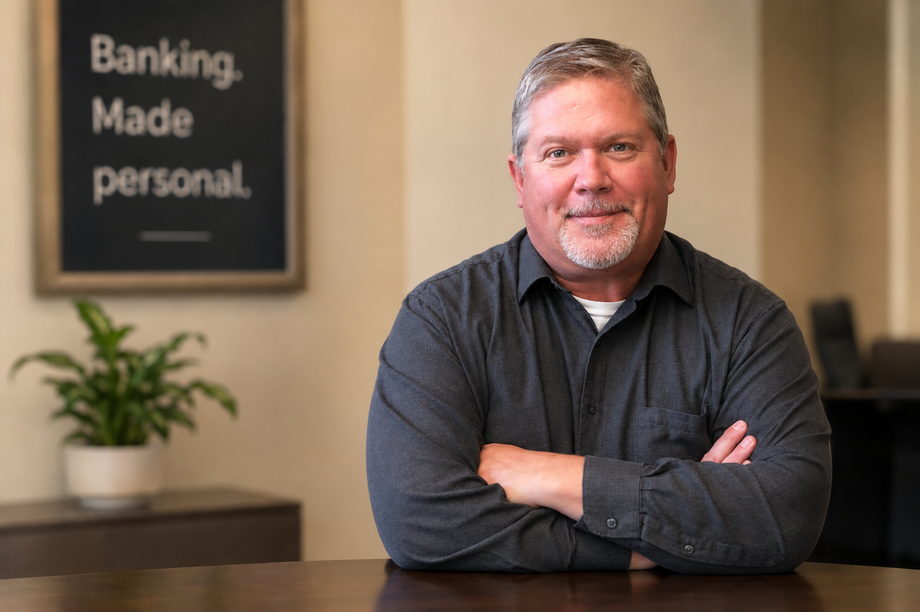 Jim Ziebarth seated at a table